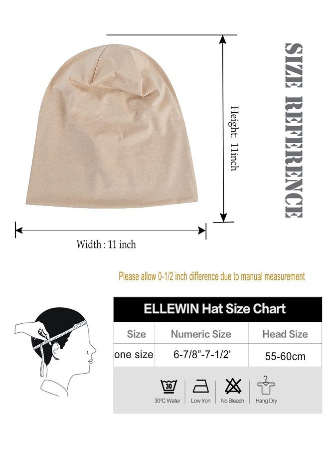 ELLEWIN Cotton Slouchy Beanie Hip-Hop Soft Lightweight Summer Running Beanie Adult Skull Hats Cap for Men Women - Image 4